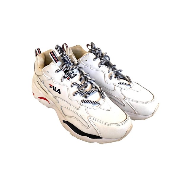 FILA Womens Ray Tracer White Running Shoes Sneakers Size 8.5 Excellent Condition - Picture 2 of 10